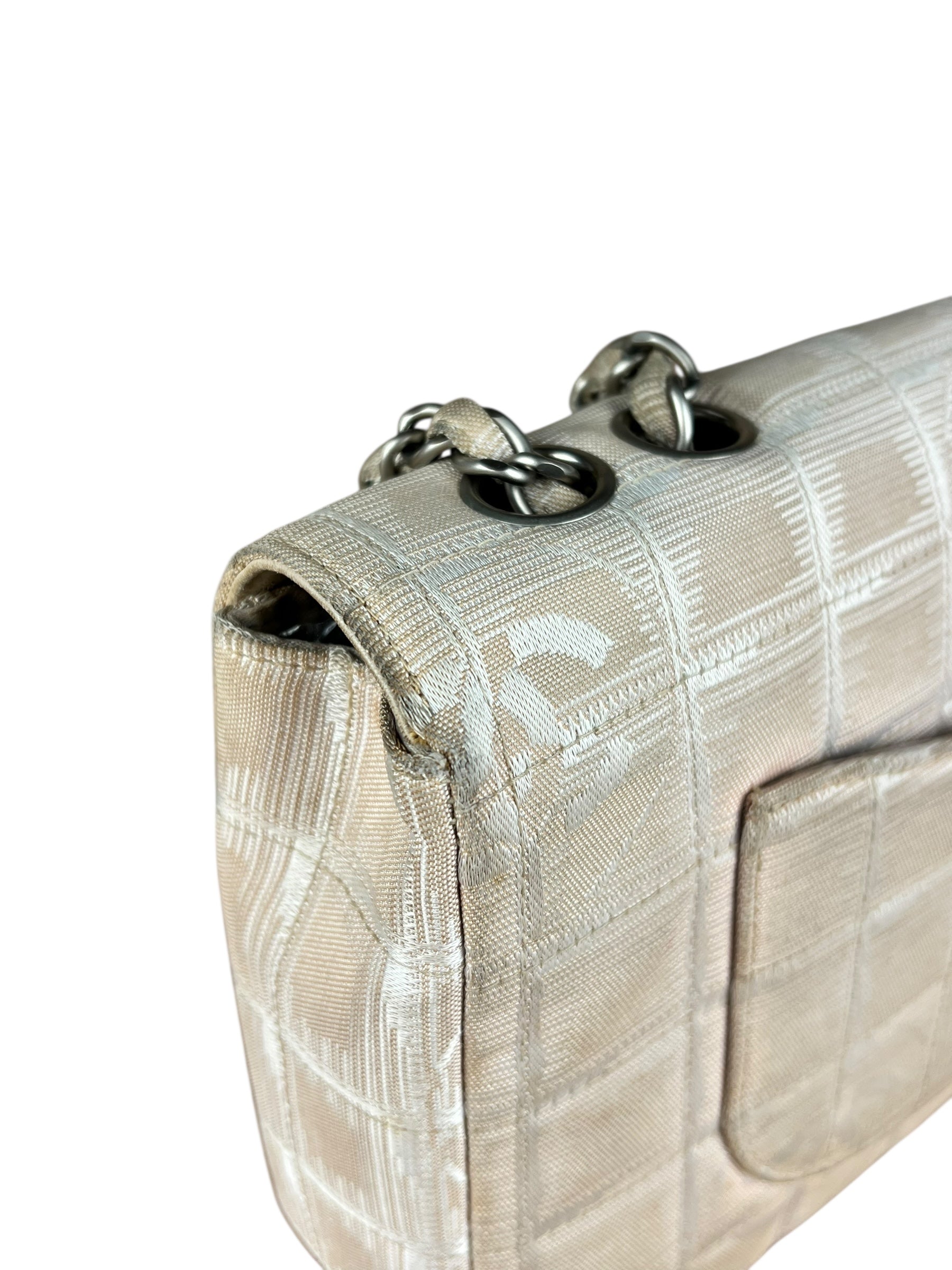 Chanel Vintage Beige Travel Line Classic Flap 2001