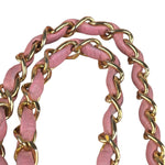 Chanel Vintage Pink Quilted Leather Trapezoid Flap Bag