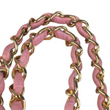 Chanel Vintage Pink Quilted Leather Trapezoid Flap Bag