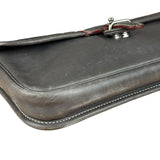 Gucci Vintage Grey Leather Flap Clutch