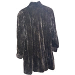 Saga Purple Ranched Mink Fur Long Coat