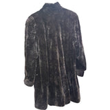 Saga Purple Ranched Mink Fur Long Coat