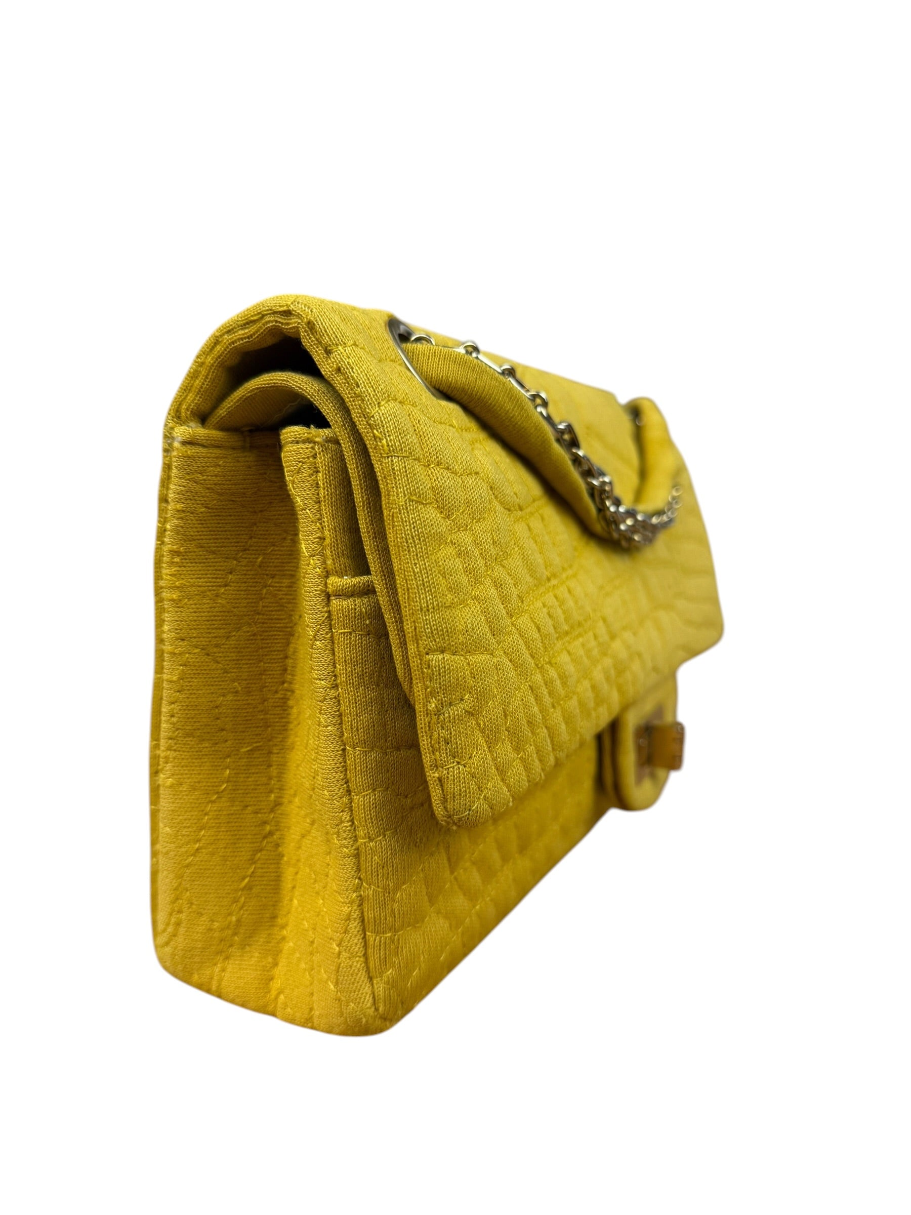 Chanel Crocodile Quilted Jersey Flap Shoulder Bag 2006