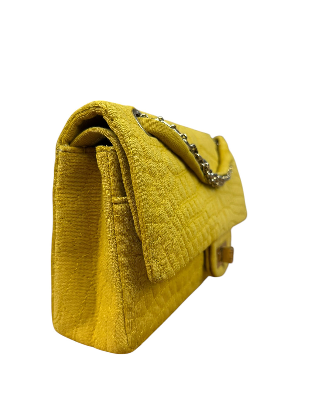 Chanel Crocodile Quilted Jersey Flap Shoulder Bag 2006