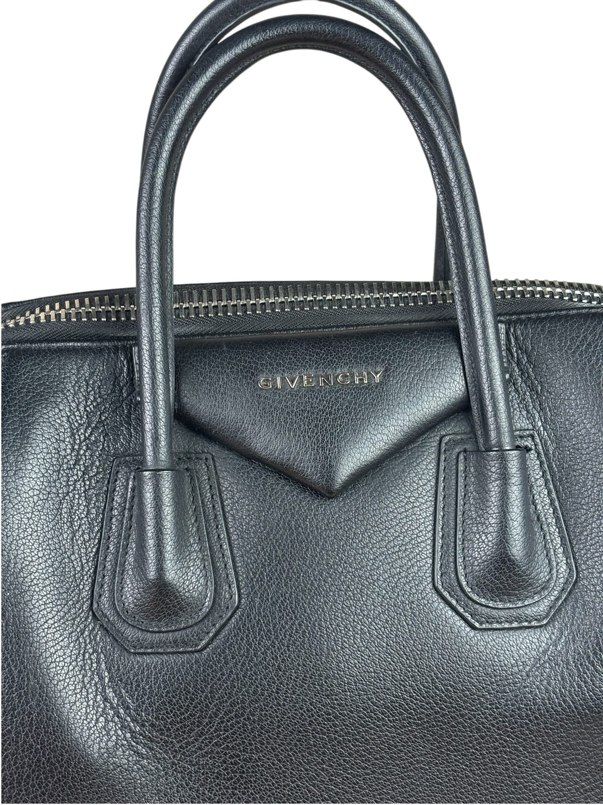 Givenchy Black Leather Antigona Medium Two-Way Bag