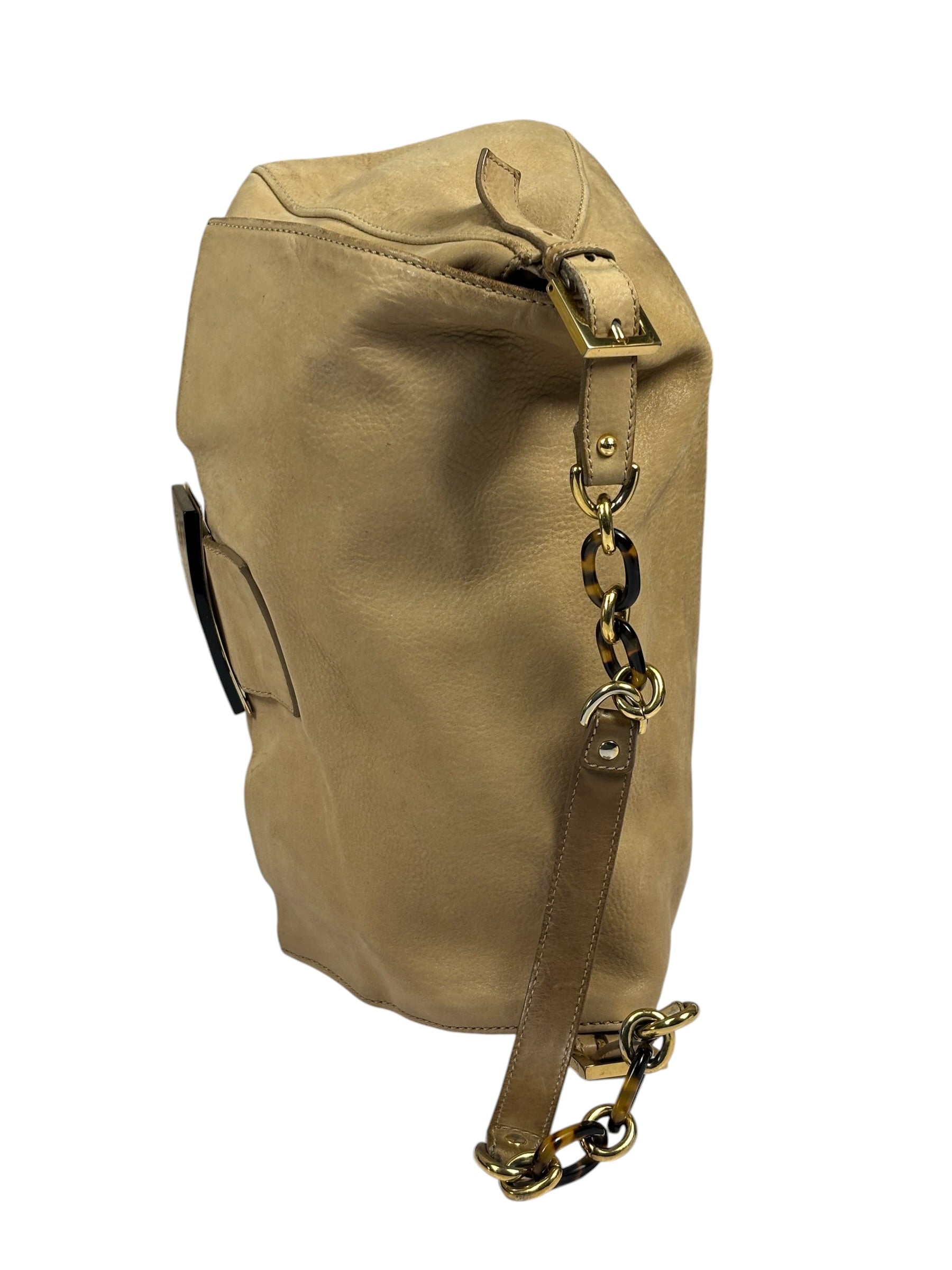 Fendi Beige Leather Mamma Baguette