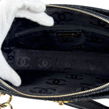 Chanel Black Choco Bar Stitch Caviar Chain Tote 2002