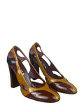 Prada SS2000 Burgundy Patent Leather Runway Block Heels