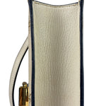 Gucci Textured Calfskin Bee Star Sylvie Shoulder Bag White