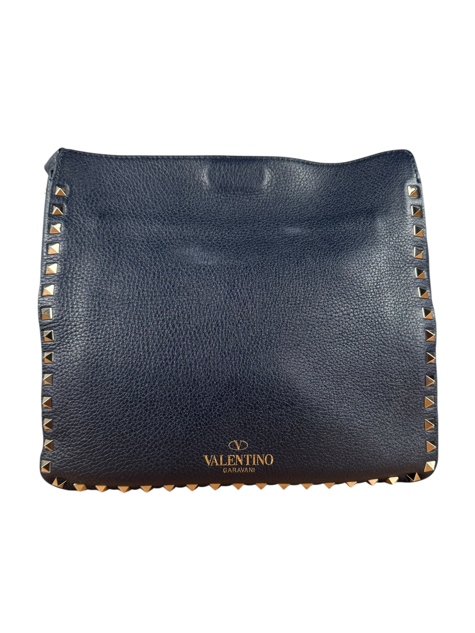 Valentino Navy RockStud Messenger Bag