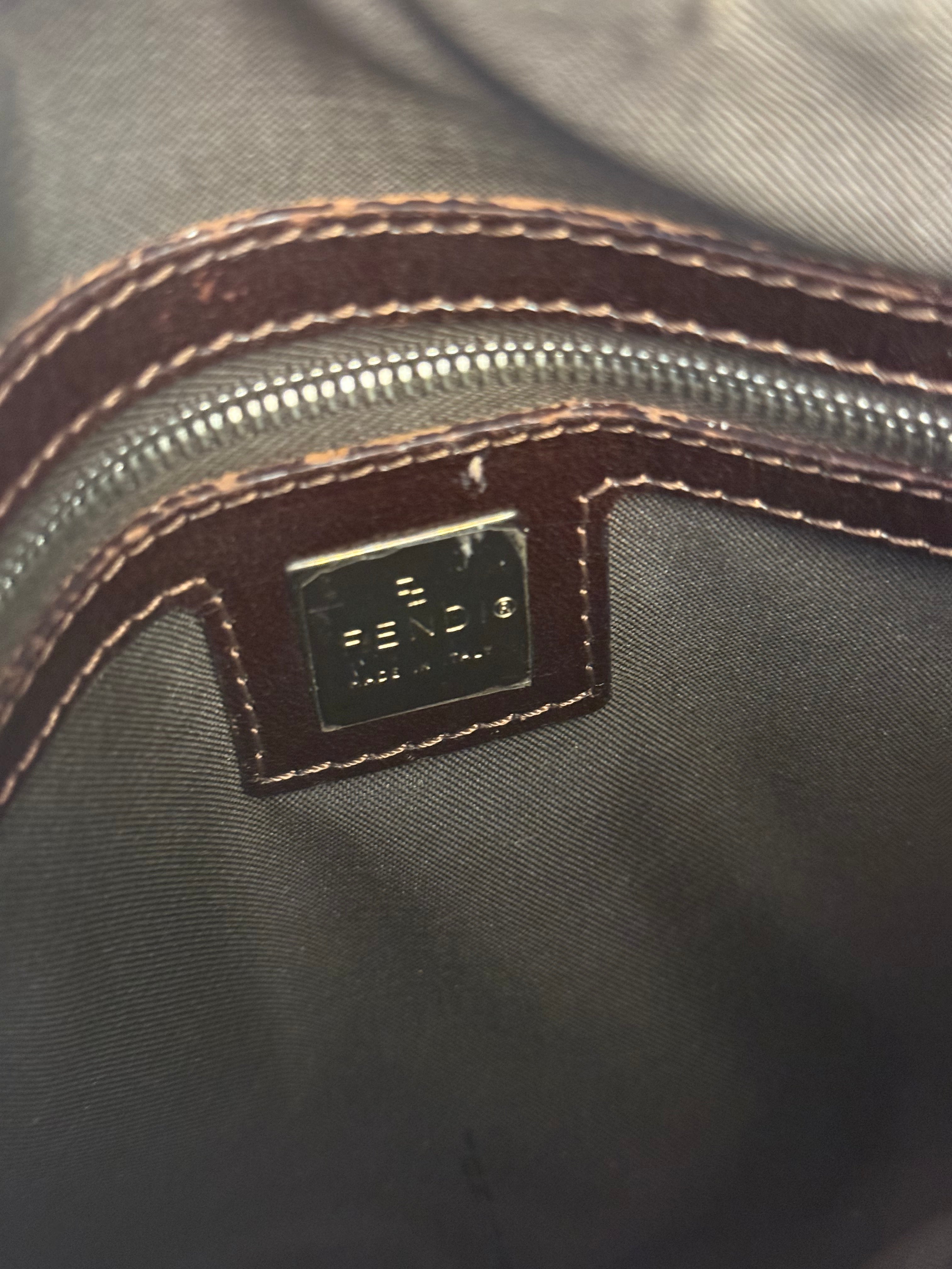 Fendi Vintage FF Zucca Print Mini Boston Handbag