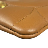 Mulberry Brown Leather Softie Quilted Coin Pouch