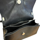 Balenciaga Crush Sling Shoulder Bag Black Leather