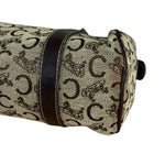 Celine Vintage Macadam Canvas Barrel Bag