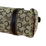 Celine Vintage Macadam Canvas Barrel Bag