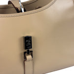 Gucci Beige Leather Piston Lock Jackie Hobo Bag
