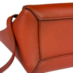 Celine Auburn Orange Leather Mini Belt Top Handle Bag