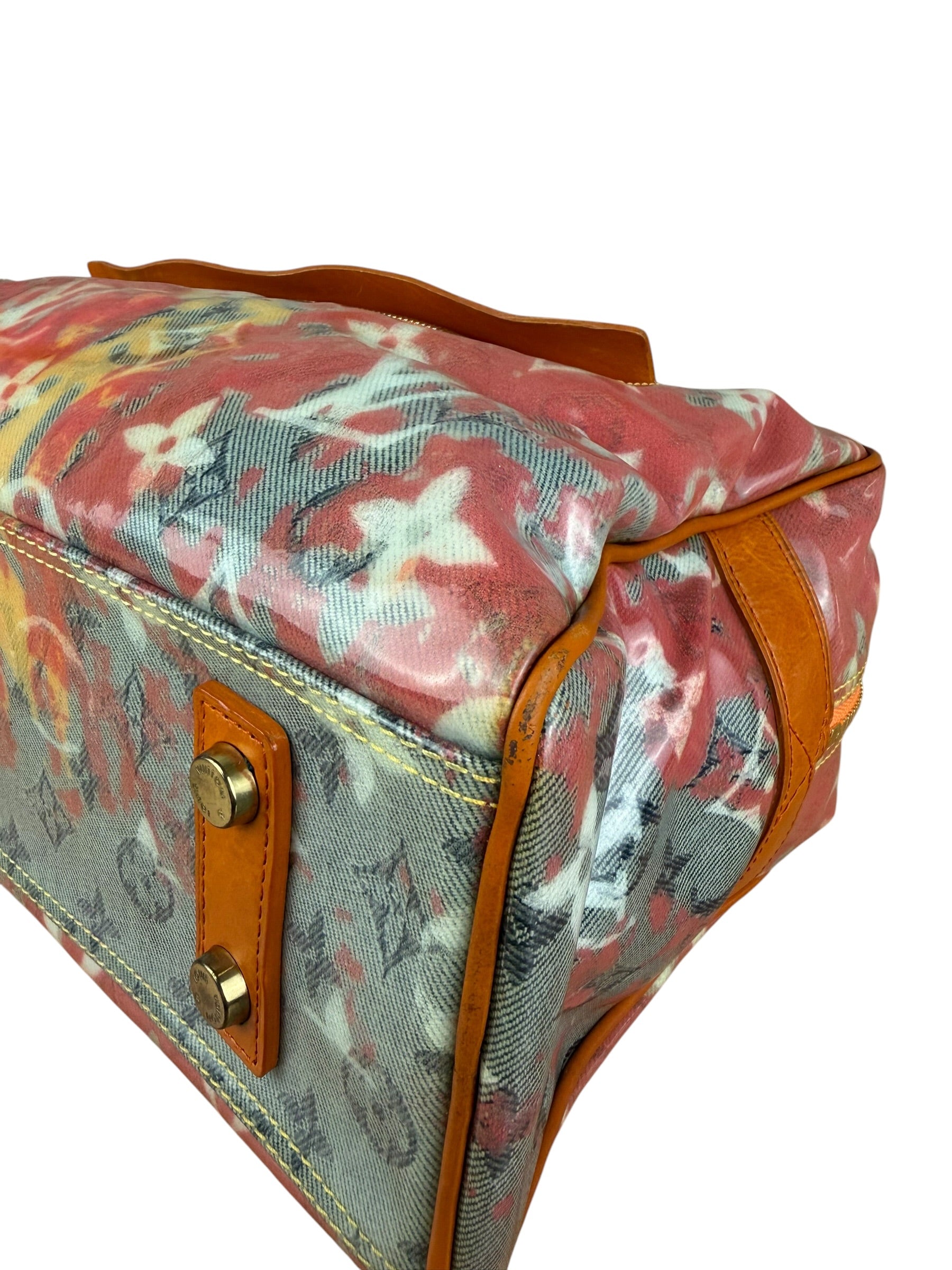 Louis Vuitton Richard Prince Orange Vinyl Canvas Monogram Hand Bag PM