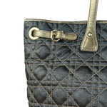 Christian Dior Cannage Quilted Panarea Tote Bag Black