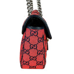 Gucci GG Red Marmont Flap Chain Shoulder Bag
