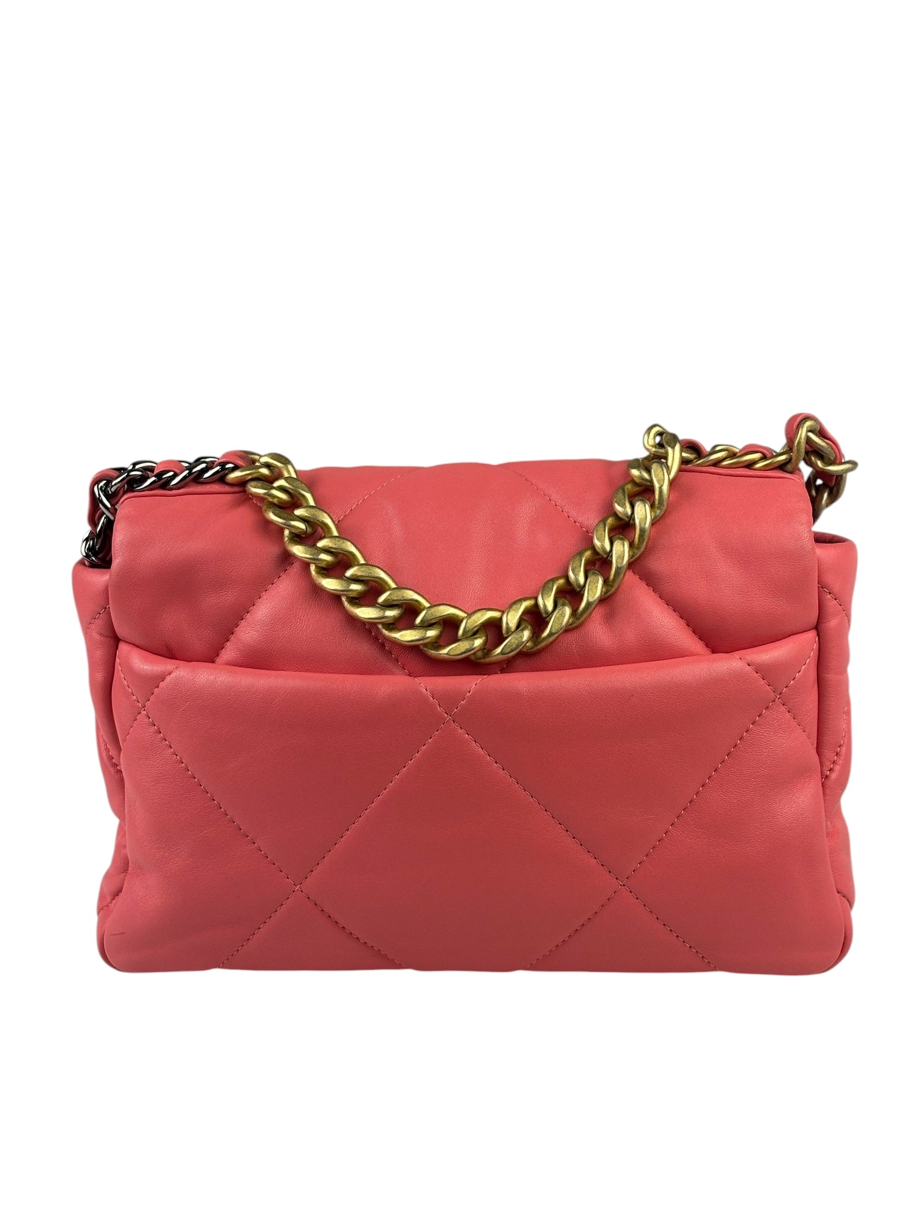 Chanel Pink Quilted Lambskin Flap Bag 2020