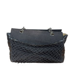 Chanel Vintage Canvas & Leather Chocolate Bar Fold-Over Tote Bag