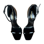 Saint Laurent Glossy Black Logo Heels