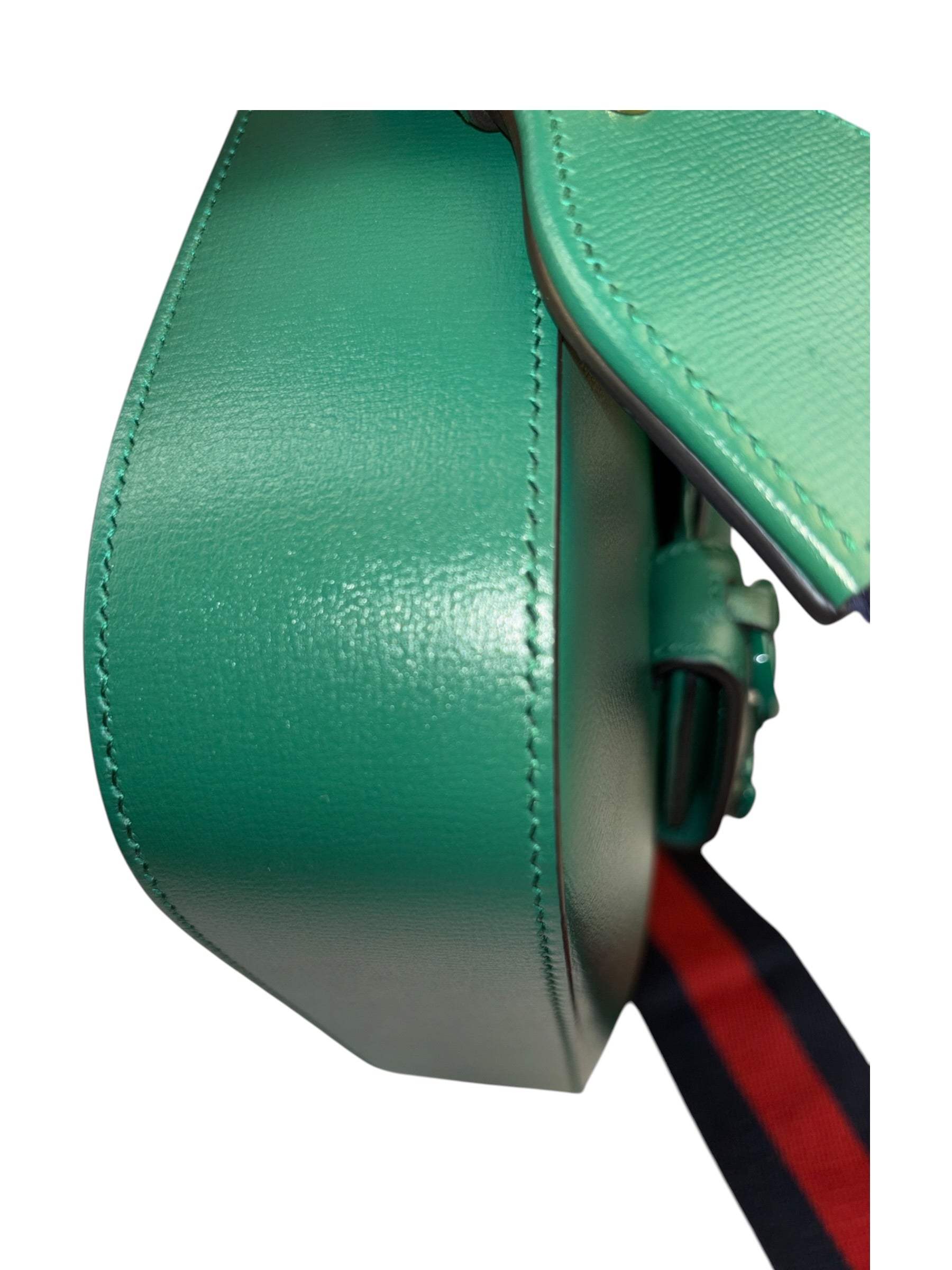 Gucci Green Leather Horsebit Shoulder Bag