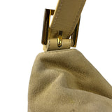 Fendi Beige Suede/Leather Trim Baguette