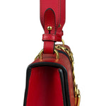 Gucci Red Leather Sylvie Buckle Shoulder Bag