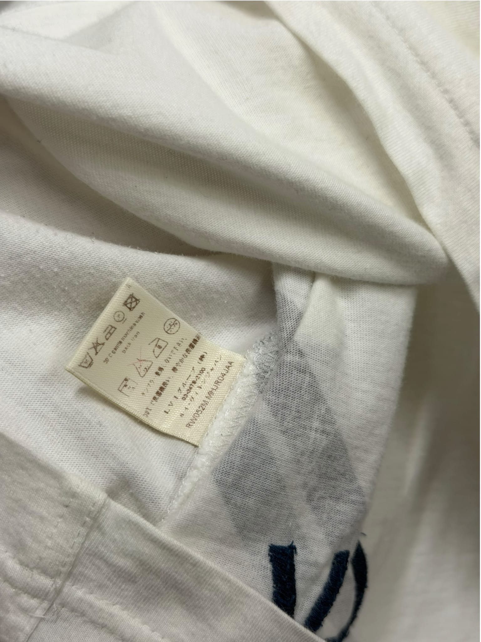 Louis Vuitton White LV Logo Long Sleeve Top