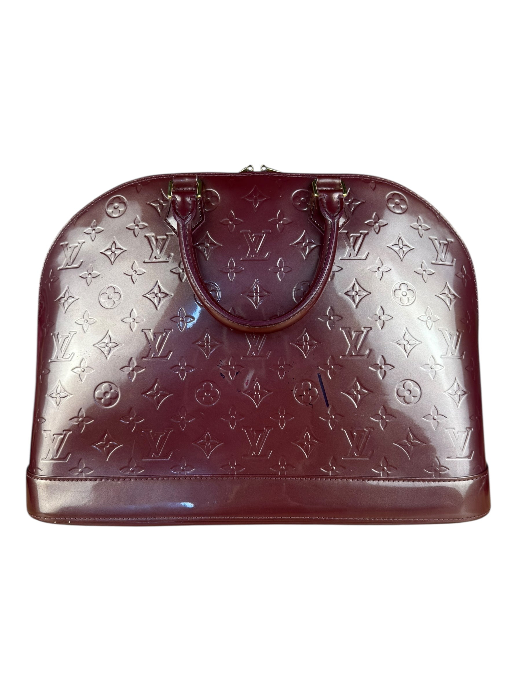 Louis Vuitton Monogram Vernis Alma GM Burgundy