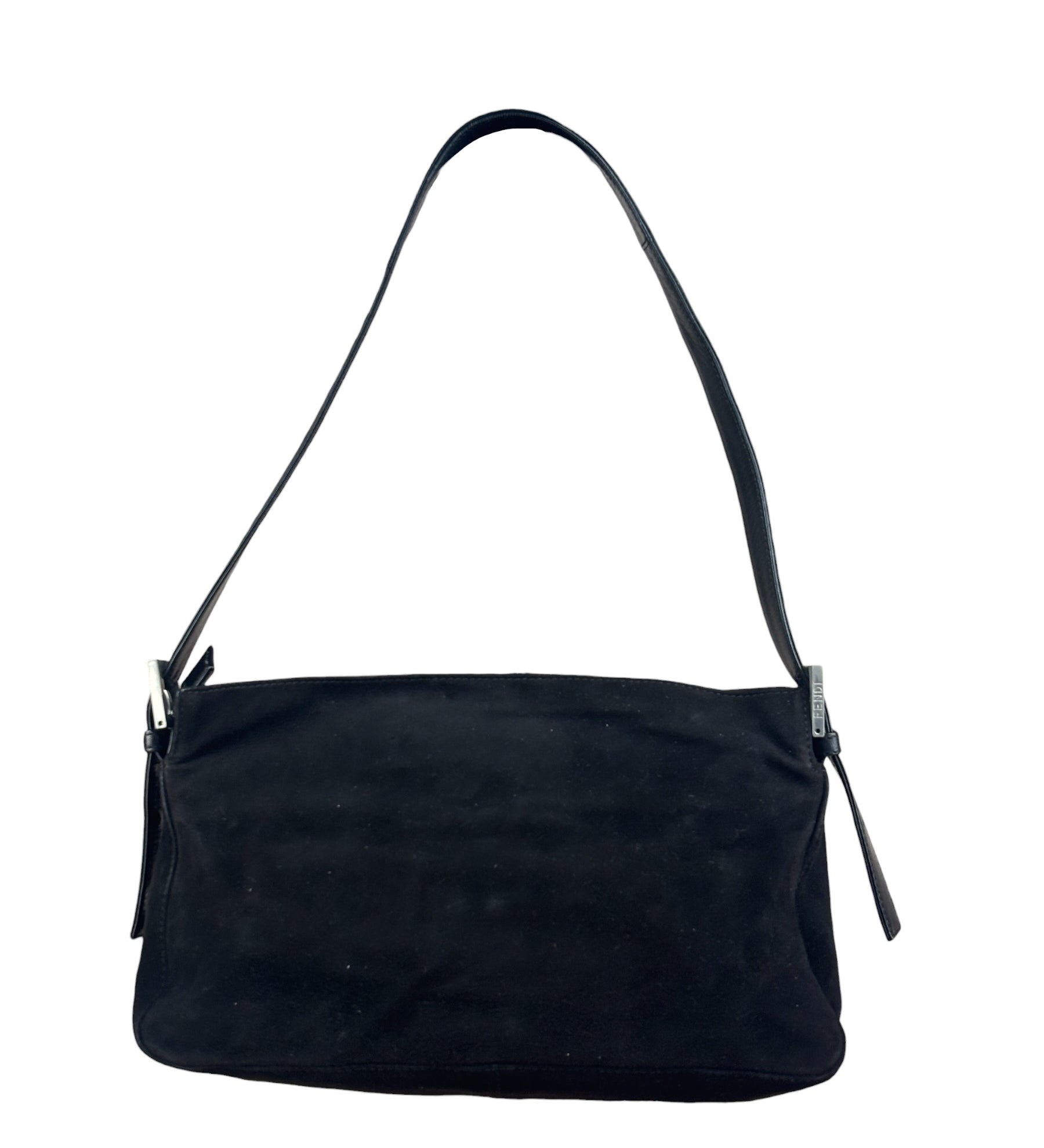 Fendi Vintage Black Mamma Baguette Shoulder Bag
