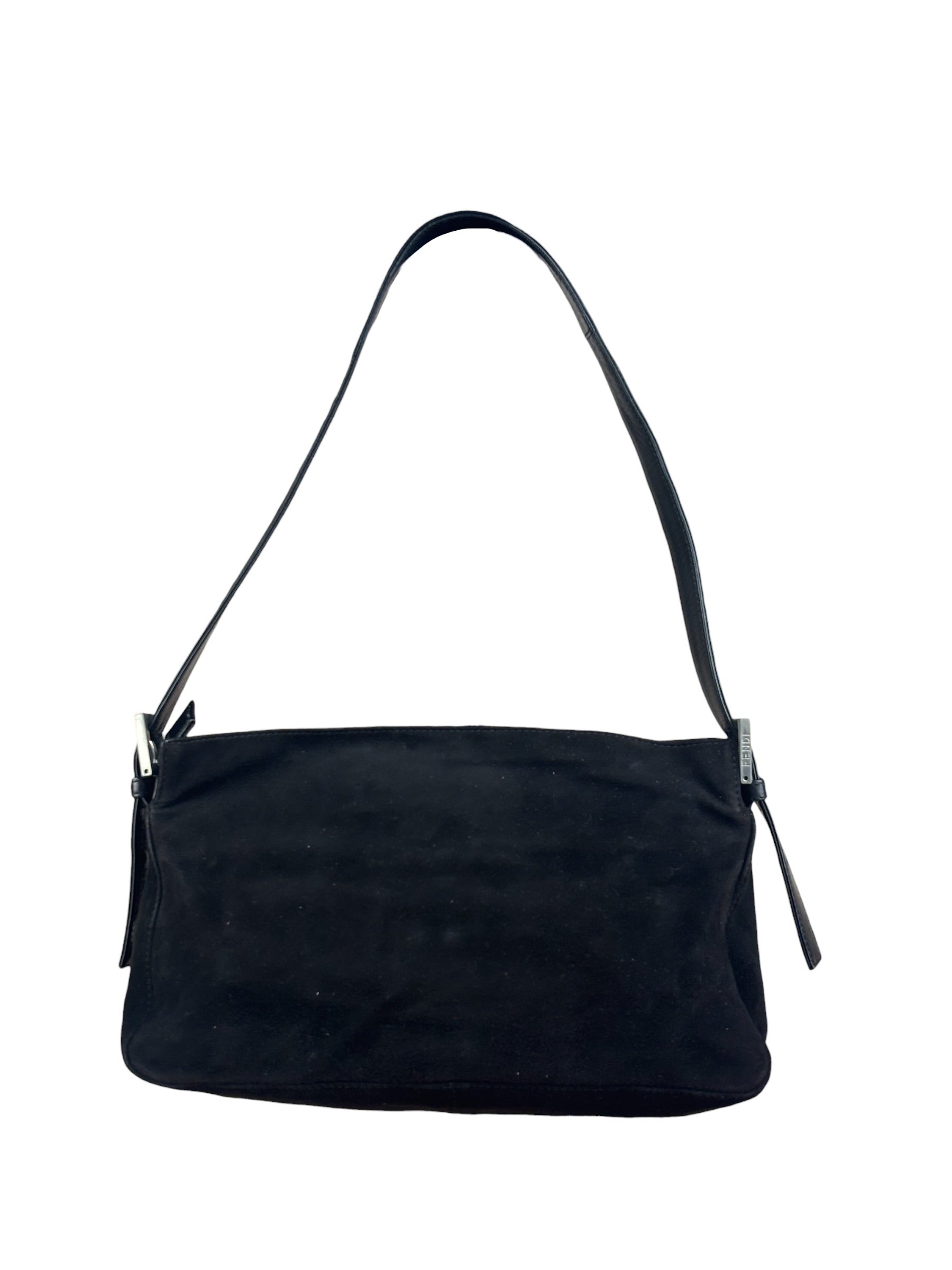 Fendi Vintage Black Mamma Baguette Shoulder Bag