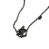 Vivienne Westwood Silver Oblique Orb Mini Bas Relief Pendant Necklace