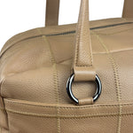 Chanel Beige Caviar Chocolate Bar Boston Bag