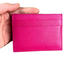 Balenciaga Leather Los Angeles Card Holder Fuchsia
