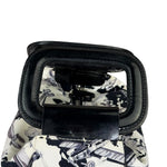 Chanel White/Black Patent Leather Trim Airplane CC Handle Bag 2005