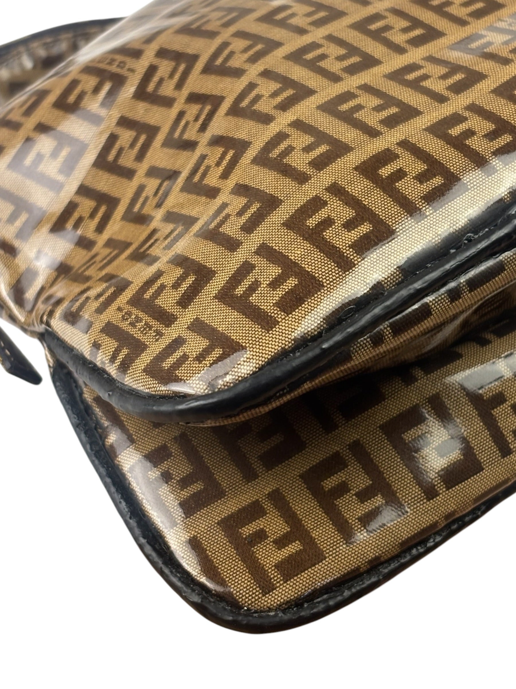 Fendi Brown PVC Zucca Baguette
