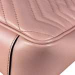 Gucci Pink Leather GG Marmont Shoulder Bag