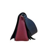 Celine Blue/Plum Leather Medium Frame Shoulder Bag