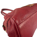 Fendi Red Grained Leather Etniko Shoulder Bag