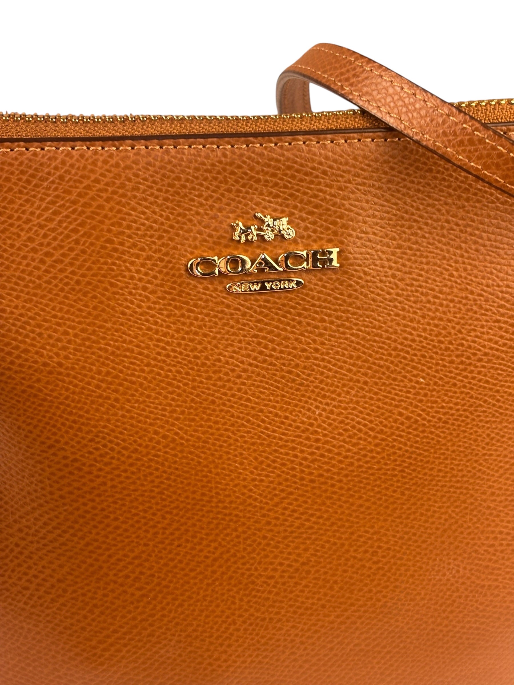 Coach Tan Brown Pebble Leather Crossbody Bag