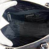 Prada Vintage Black Leather Mini Boston Bag