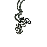 Christian Dior Dior Letter Charm Silver Necklace
