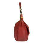 Fendi Red Leather Mamma Baguette Shoulder Bag