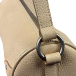 Burberry Cream Calfskin Barrel Shoulder Bag