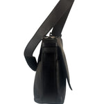 Ferragamo Vintage Black Leather Flap Shoulder Pochette