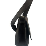 Ferragamo Vintage Black Leather Flap Shoulder Pochette