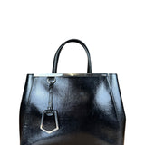 Fendi Black Patent Leather 2Jours Handbag